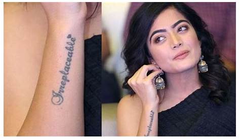 Rashmika Mandanna Right Hand Tattoo Name Indian Celebs