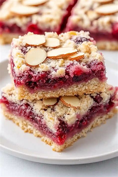Raspberry Almond Bars With Almond Paste