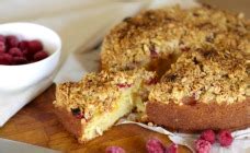 Raspberry And Nectarine Crumble Cake