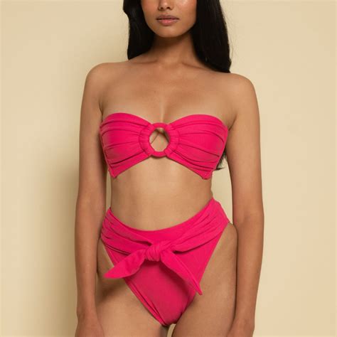 Raspberry Bandeau Top