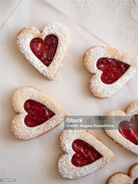 Raspberry Jam Heart Cookies