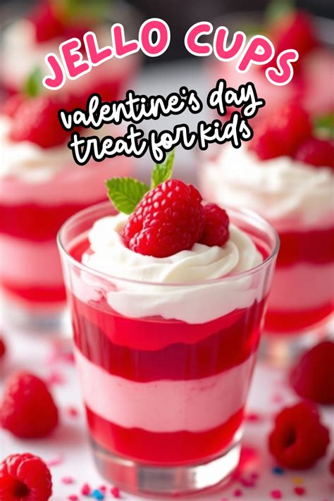 Raspberry Jello Cups