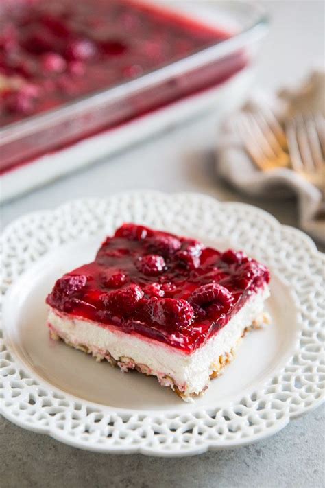 Raspberry Pretzel Jello Natashaskitchen