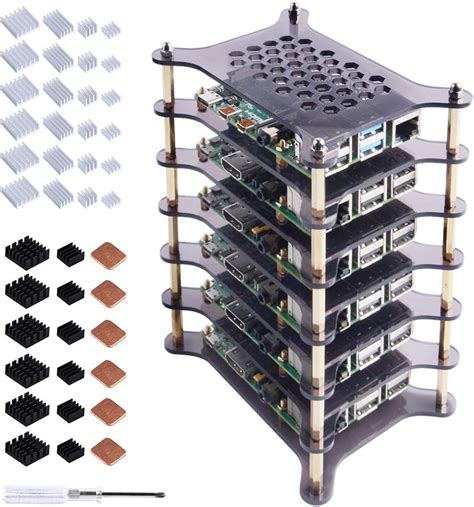 Buy GeeekPi 6Layers Raspberry Pi Cluster Case,Raspberry Pi Rack Case with Raspberry Pi