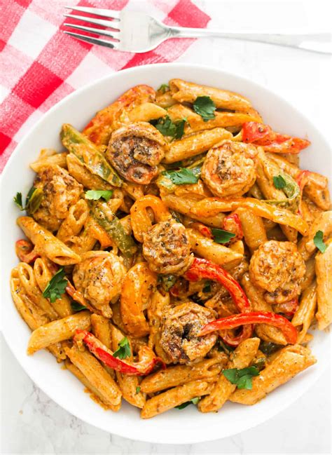 caribbean pasta with shrimp
