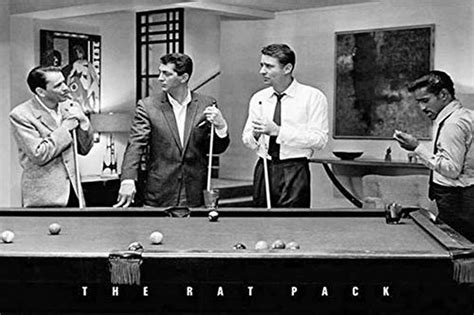rat pack playing pool poster