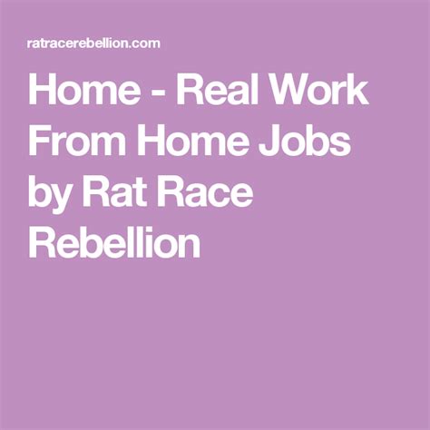 rat race rebellion work from home