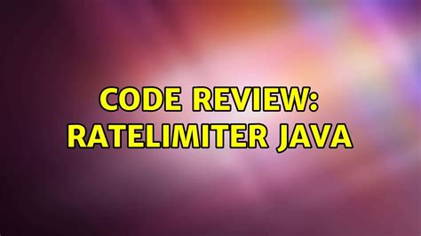 rate limiter java code