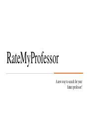 ratemyprofessor