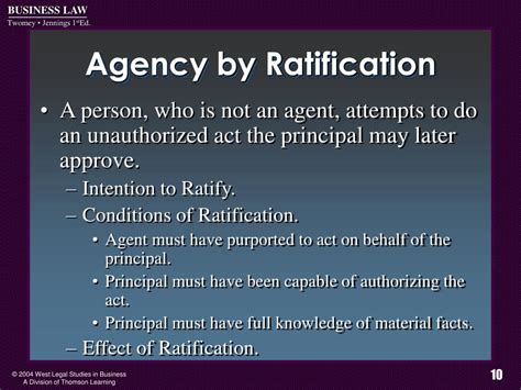 ratification agency law