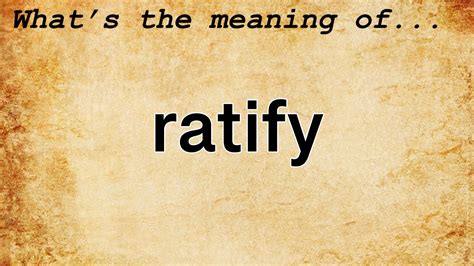 ratify meaning in tamil