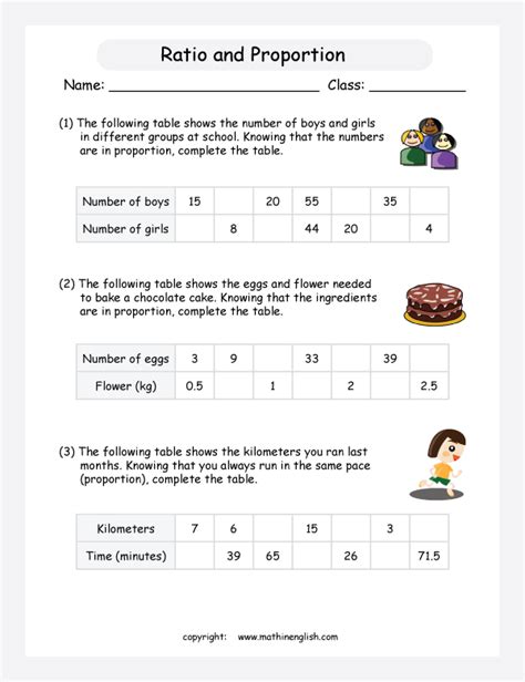 ratio and proportion worksheet for class 6 pdf