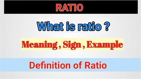 ratio meaning in tagalog