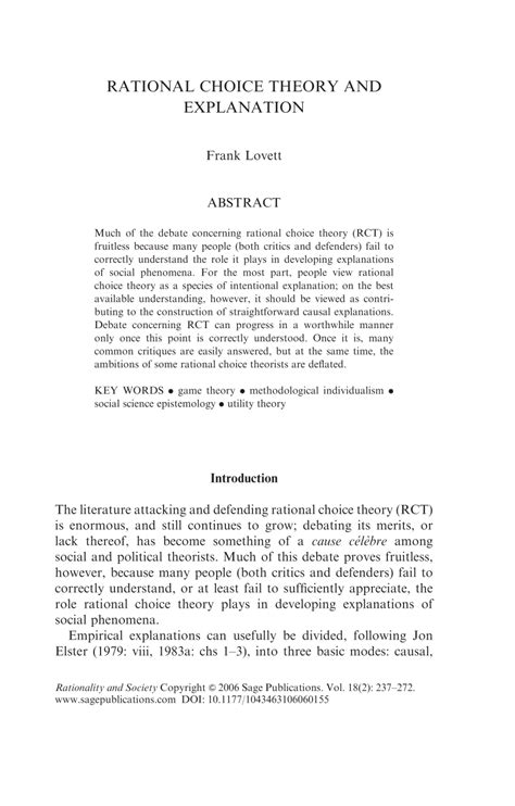 rational choice theory pdf