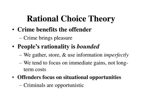 rational choice theory police