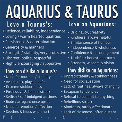 rationality A Aquarius And Taurus Compatibility Might go