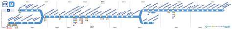 Map Of Rer B Train Paris State Coastal Towns Map