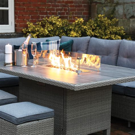 Direct Wicker Fire Pit Table With Chair Rattan Wicker Sofa Set out Door