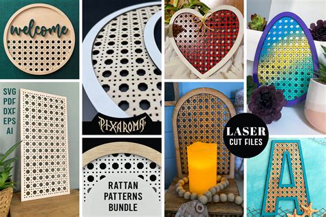 Download rattan-pattern-bundle-laser-cut-panels SVG
