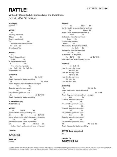 Rattle Chord Chart