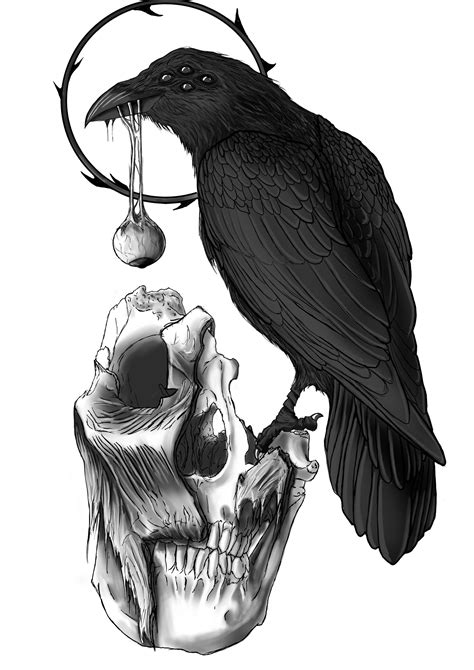 Famous Raven And Skull Tattoo Designs 2023