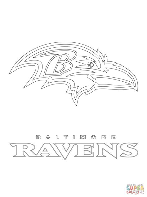 ravens logo coloring page