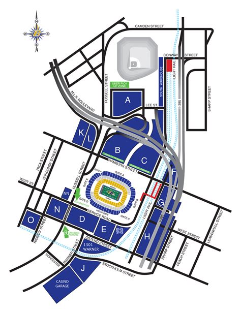 ravens stadium parking lot map