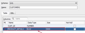 raw data type in sql