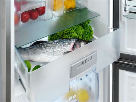 raw fish in refrigerator