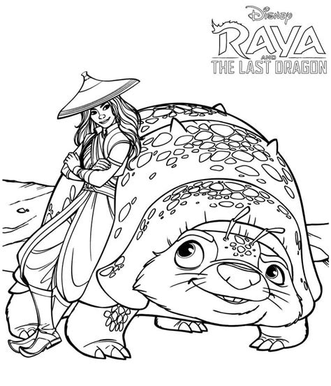 Raya Printable Coloring Pages