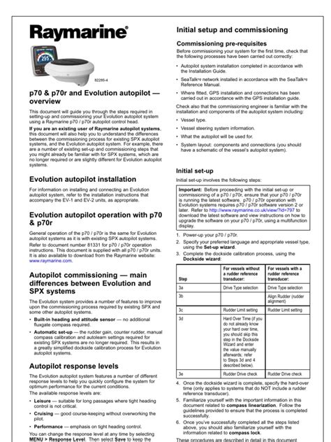 Raymarine Evolution Autopilot Manual