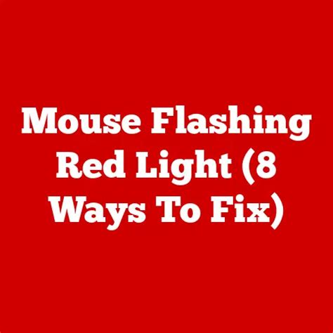 Razer Mouse Flashing Red