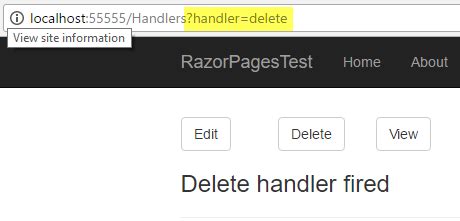 razor pages handler methods