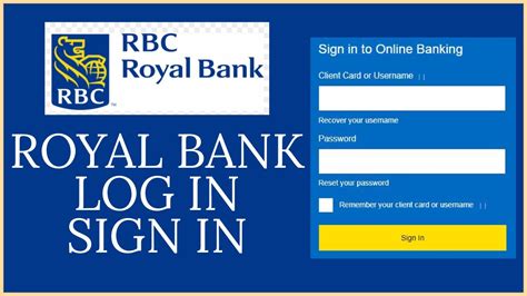 rbc online banking sign in log