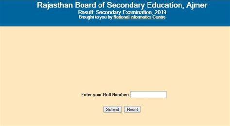 rbse 10th result 2019 india result