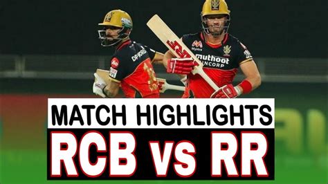 rcb vs rr 2020 highlights