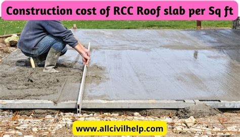 rcc slab construction cost per sq ft