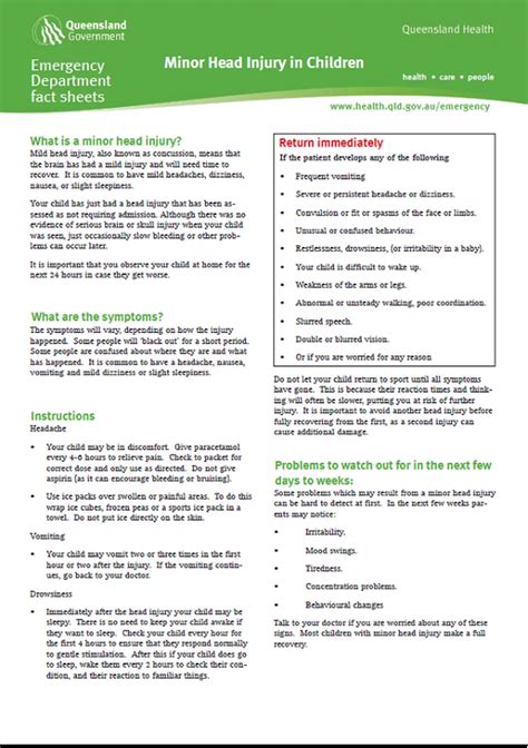 rch fact sheets for parents