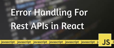 react api error handling