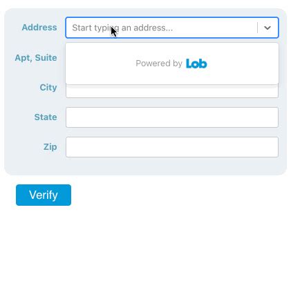 React Autocomplete Address