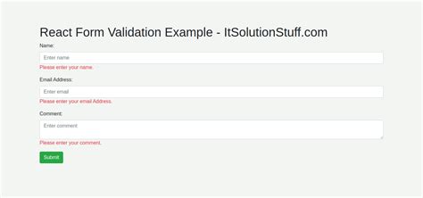 react bootstrap form validation example