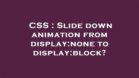 React Css Transition Slide Down