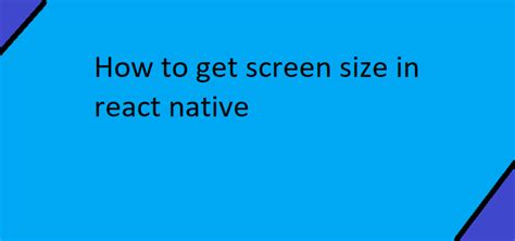 React Js Get Screen Size