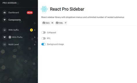 React Js Sidebar