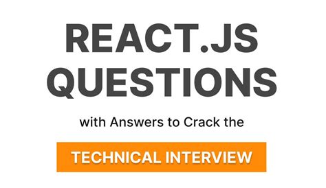 react js technical interview questions and answers