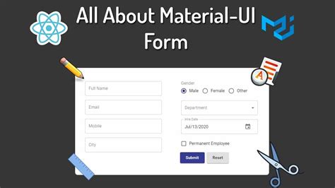 react material ui form template