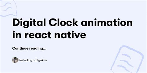 React Native Clock Animation