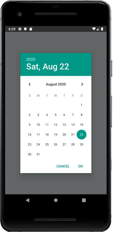 react native date time picker android