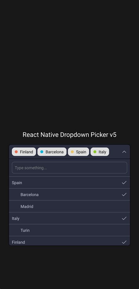 React Native Dropdown Search