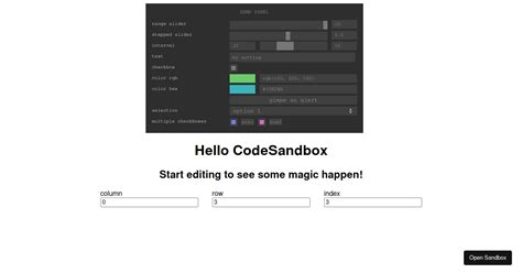 react panel example